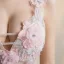 Sexy Ivoire Transparentes Robe De Soirée 2018 Gaine / Ajustement Col Haut Sans Manches Appliques En Dentelle Faux Diamant Fendue devant Longue Dos Nu Robe De Ceremonie