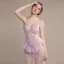 Sexy Lavande Transparentes Robe De Soirée 2018 Trompette / Sirène Sans Manches Bretelles Spaghetti Faux Diamant Perlage Paillettes Longue Volants Dos Nu Robe De Ceremonie