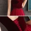 Meilleure Bordeaux Daim Robe De Soirée 2020 Princesse V-Cou Sans Manches Glitter Tulle Perlage Longue Volants Dos Nu Robe De Ceremonie