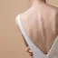Sexy Ivoire Transparentes Robe De Soirée 2018 Trompette / Sirène épaules Sans Manches Paillettes Faux Diamant Perlage Tribunal Train Volants Dos Nu Robe De Ceremonie