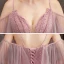 Flotte Rosa Selskabskjoler 2020 Prinsesse Spaghetti Straps Dyb v-hals Kort Ærme Glitter Tulle Beading Lange Flæse Halterneck Kjoler