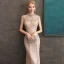 Sexy Salbeigrün Durchsichtige Abendkleider 2018 Meerjungfrau Spaghettiträger Ärmellos Applikationen Spitze Perlenstickerei Lange Rüschen Rückenfreies Festliche Kleider