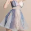 Sexy Champagne Dégradé De Couleur Bleu Ciel Transparentes Robe De Fete 2018 Princesse Sans Manches Bretelles Spaghetti Faux Diamant Courte Volants Dos Nu Robe De Ceremonie