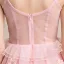 Sexy Rougissant Rose Transparentes Robe De Fete 2018 Princesse Sans Manches Bretelles Spaghetti Appliques Fleur Faux Diamant Perlage Gland Courte Volants Dos Nu Robe De Ceremonie