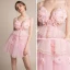 Sexy Rougissant Rose Transparentes Robe De Fete 2018 Princesse Sans Manches Bretelles Spaghetti Appliques Fleur Faux Diamant Perlage Gland Courte Volants Dos Nu Robe De Ceremonie