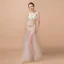 Sexy Vert Cendré Transparentes Robe De Soirée 2018 Trompette / Sirène épaules Sans Manches Perlage Gland Train De Balayage Volants Dos Nu Robe De Ceremonie
