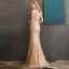 High-end Gold Evening Dresses  2020 Trumpet / Mermaid Scoop Neck Sleeveless Beading Floor-Length / Long Formal Dresses