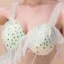 Sexy Vert Cendré Transparentes Robe De Soirée 2018 Trompette / Sirène épaules Sans Manches Perlage Gland Train De Balayage Volants Dos Nu Robe De Ceremonie