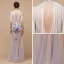 Sexet Ivory Gennemsigtig Selskabskjoler 2018 Havfrue Høj Hals Ærmeløs Sommerfugl Applikationsbroderi Med Blonder Beading Tassel Lange Flæse Halterneck Kjoler