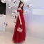 Chic / Beautiful Burgundy Prom Dresses 2019 A-Line / Princess Short Sleeve Off-The-Shoulder Beading Floor-Length / Long Ruffle Backless Formal Dresses