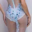 Sexy Himmelblau Durchsichtige Sommer Abendkleider 2018 Meerjungfrau V-Ausschnitt Ärmellos Applikationen Spitze Strass Sweep / Pinsel Zug Rüschen Rückenfreies Festliche Kleider