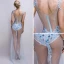 Sexy Himmelblau Durchsichtige Sommer Abendkleider 2018 Meerjungfrau V-Ausschnitt Ärmellos Applikationen Spitze Strass Sweep / Pinsel Zug Rüschen Rückenfreies Festliche Kleider