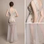 Sexy Ivoire Transparentes Été Robe De Soirée 2018 Gaine / Ajustement V-Cou Sans Manches Appliques Paillettes Faux Diamant Longue Volants Dos Nu Robe De Ceremonie