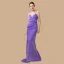 Elegante Violett Wildleder Abendkleider 2018 Meerjungfrau Ärmellos Spaghettiträger Sweep / Pinsel Zug Rüschen Rückenfreies Festliche Kleider