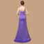 Elegante Violett Wildleder Abendkleider 2018 Meerjungfrau Ärmellos Spaghettiträger Sweep / Pinsel Zug Rüschen Rückenfreies Festliche Kleider
