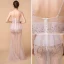 Sexy Lavendel Durchsichtige Sommer Abendkleider 2018 Meerjungfrau Ärmellos Spaghettiträger Pailletten Perlenstickerei Strass Lange Rüschen Rückenfreies Festliche Kleider
