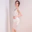 Sexy Ivoire Transparentes Robe De Fete 2018 V-Cou Sans Manches Appliques En Dentelle Perlage Gland Courte Dos Nu Robe De Ceremonie