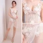 Sexy Ivoire Transparentes Robe De Fete 2018 V-Cou Sans Manches Appliques En Dentelle Perlage Gland Courte Dos Nu Robe De Ceremonie