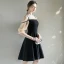 Modern / Fashion Black Homecoming Graduation Dresses 2019 A-Line / Princess Square Neckline Puffy 1/2 Sleeves Short Ruffle Backless Formal Dresses