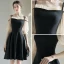 Modern / Fashion Black Homecoming Graduation Dresses 2019 A-Line / Princess Square Neckline Puffy 1/2 Sleeves Short Ruffle Backless Formal Dresses