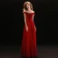 Affordable Burgundy Evening Dresses  2018 A-Line / Princess See-through Scoop Neck Short Sleeve Appliques Lace Floor-Length / Long Ruffle Formal Dresses