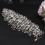 Elegant Silver Alloy Bridal Jewelry 2021 Headpieces Tassel Earrings Rhinestone Flower Wedding Accessories