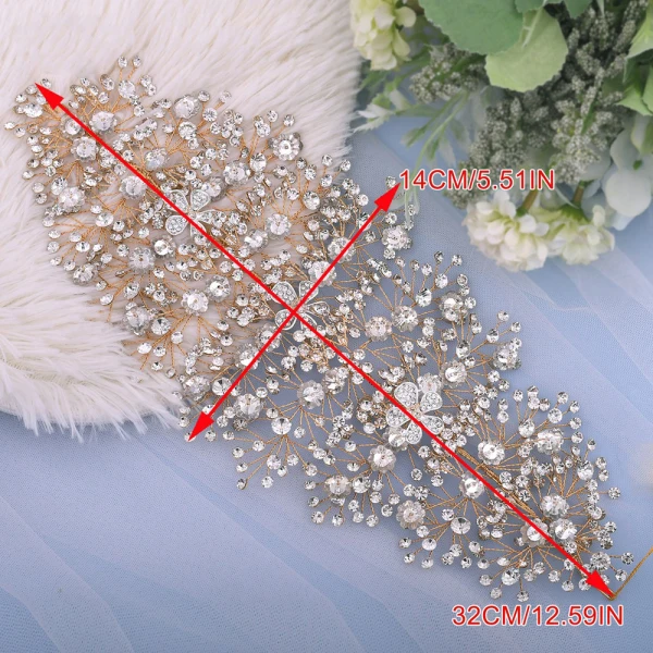 Elegant Silver Alloy Bridal Jewelry 2021 Headpieces Tassel Earrings Rhinestone Flower Wedding Accessories