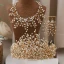 Charmant Argenté Bijoux Mariage 2021 Alliage Faux Diamant Boucles D'Oreilles Un Collier Tiare Mariage Accessorize
