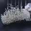 Charmant Argenté Bijoux Mariage 2021 Alliage Faux Diamant Boucles D'Oreilles Un Collier Tiare Mariage Accessorize