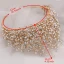 Charmant Argenté Bijoux Mariage 2021 Alliage Faux Diamant Boucles D'Oreilles Un Collier Tiare Mariage Accessorize