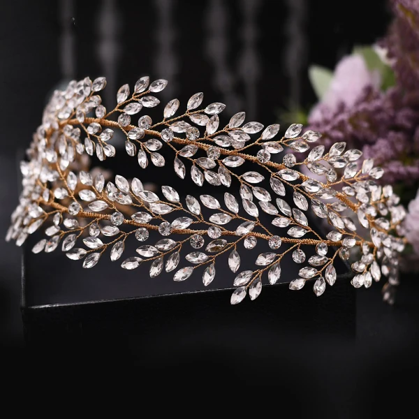 Elegant Sølv Bryllup Hodepynt 2021 Legering Rhinestone Har Tilbehor