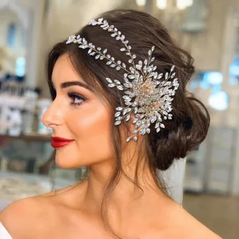 Fashion Silver Wedding Headpieces 2021 Alloy Rhinestone Bridal Hair Accessories