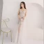 Affordable Grey Summer Evening Dresses  2018 A-Line / Princess Sleeveless Spaghetti Straps Floor-Length / Long Ruffle Backless Formal Dresses