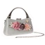 Fashion Champagne Flower Clutch Bags 2021 Metal Beading Pearl Rhinestone