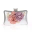 Flower Fairy Gold Patent Leather Clutch Bags 2021 Metal Flower Beading Pearl