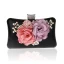 Flower Fairy Gold Patent Leather Clutch Bags 2021 Metal Flower Beading Pearl