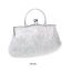Vintage / Retro Silver Square Clutch Bags 2021 Metal Silk Beading Sequins