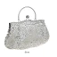 Vintage / Retro Silver Square Clutch Bags 2021 Metal Silk Beading Sequins
