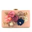 Flower Fairy Black Leather Square Clutch Bags 2021 Metal Beading Pearl Flower