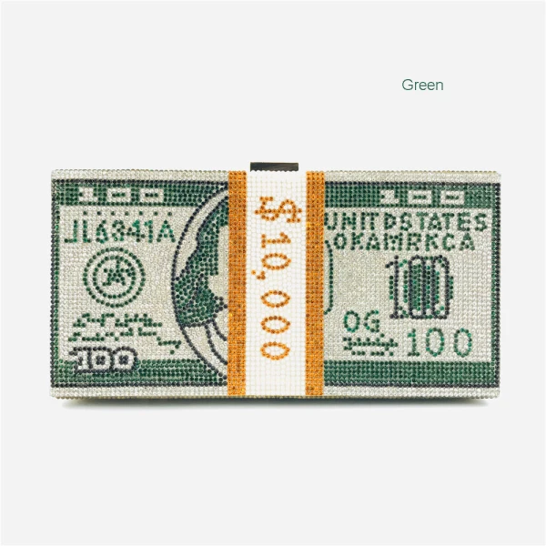 Amazing / Unique Dollar Square Clutch Bags 2021 Metal Rhinestone