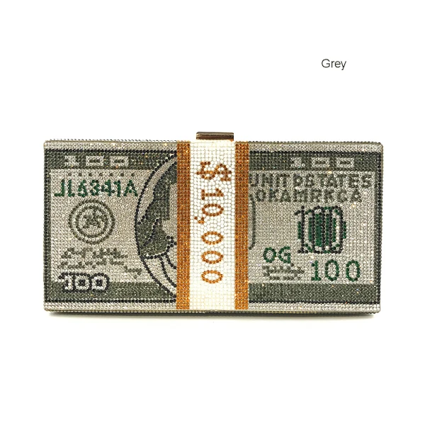 Amazing / Unique Dollar Square Clutch Bags 2021 Metal Rhinestone