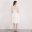 Modest / Simple Ivory Homecoming Graduation Dresses With Shawl 2018 A-Line / Princess Sleeveless Spaghetti Straps Tea-length Ruffle Backless Formal Dresses