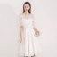 Modest / Simple Ivory Homecoming Graduation Dresses With Shawl 2018 A-Line / Princess Sleeveless Spaghetti Straps Tea-length Ruffle Backless Formal Dresses