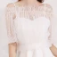 Modest / Simple Ivory Homecoming Graduation Dresses With Shawl 2018 A-Line / Princess Sleeveless Spaghetti Straps Tea-length Ruffle Backless Formal Dresses