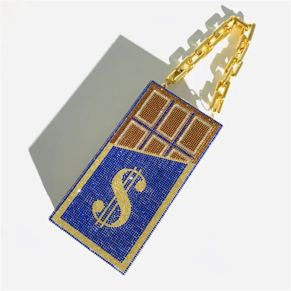 Amazing / Unique Dollar Rhinestone Square Clutch Bags 2021