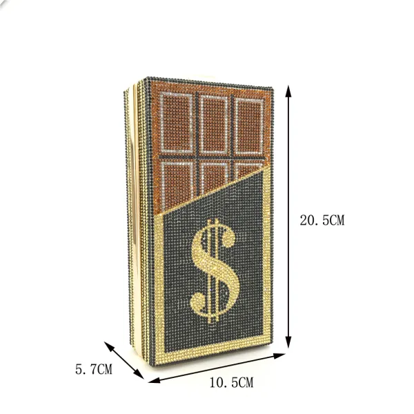 Amazing / Unique Dollar Rhinestone Square Clutch Bags 2021