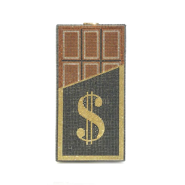 Amazing / Unique Dollar Rhinestone Square Clutch Bags 2021