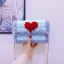 Lovely White Woolen Braid Heart-shaped Square Clutch Bags 2021