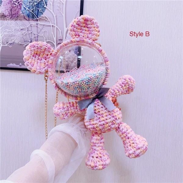 Amazing / Unique Lavender Braid Bear Clutch Bags 2021