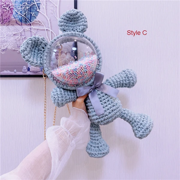 Amazing / Unique Lavender Braid Bear Clutch Bags 2021